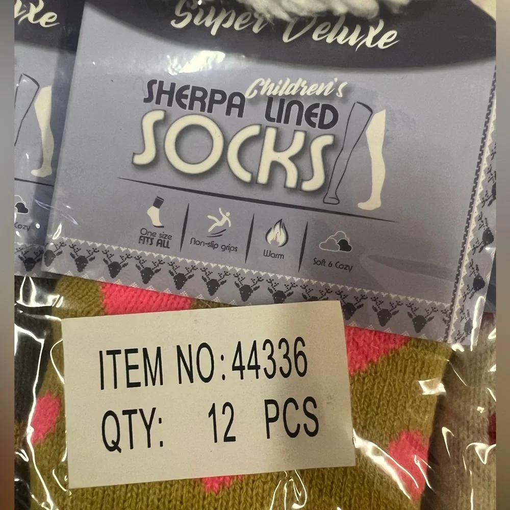 NEW Heat Trendz Sherpa Super Deluxe Lined Socks One size fits all pack 12